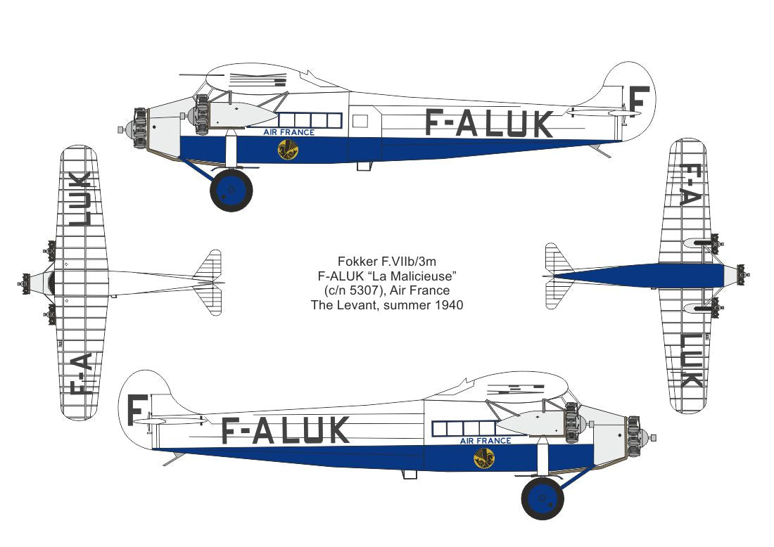 Valom VAL72171 1:72 Fokker F.VIIb/3m