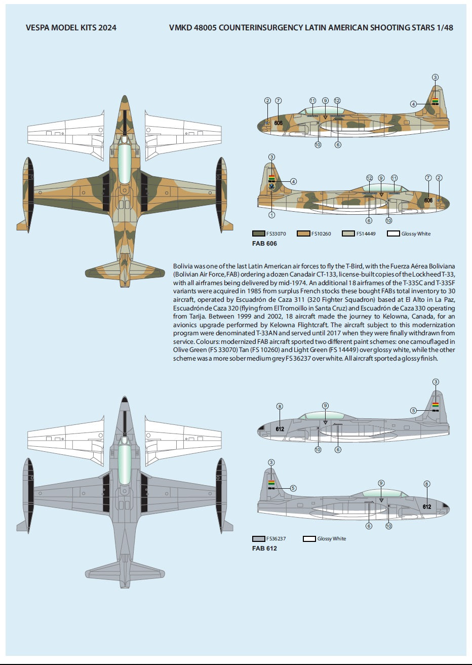 Vespa Models VD48005 1:48 Latin American Counter-Insurgency Shooting Stars