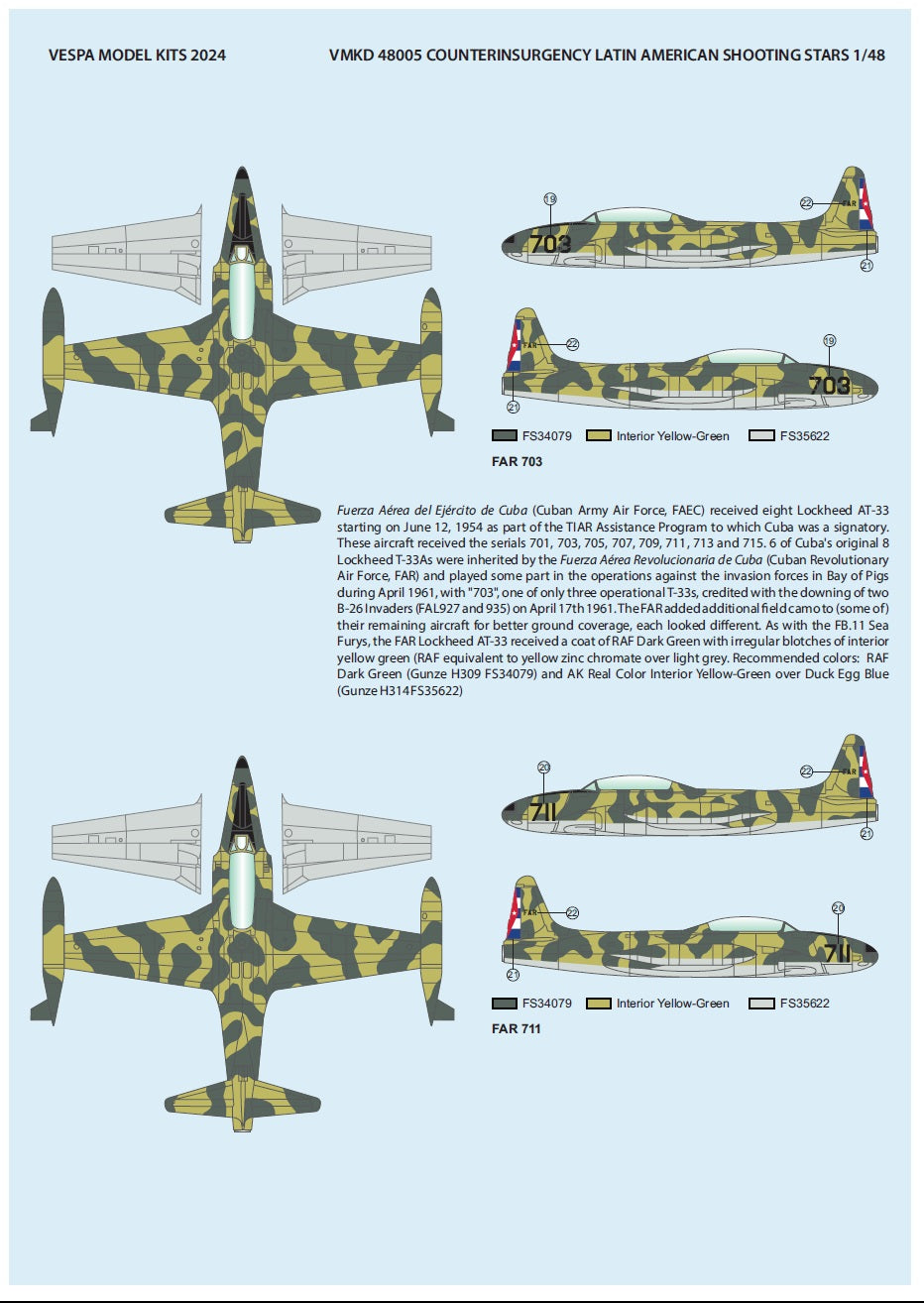 Vespa Models VD48005 1:48 Latin American Counter-Insurgency Shooting Stars