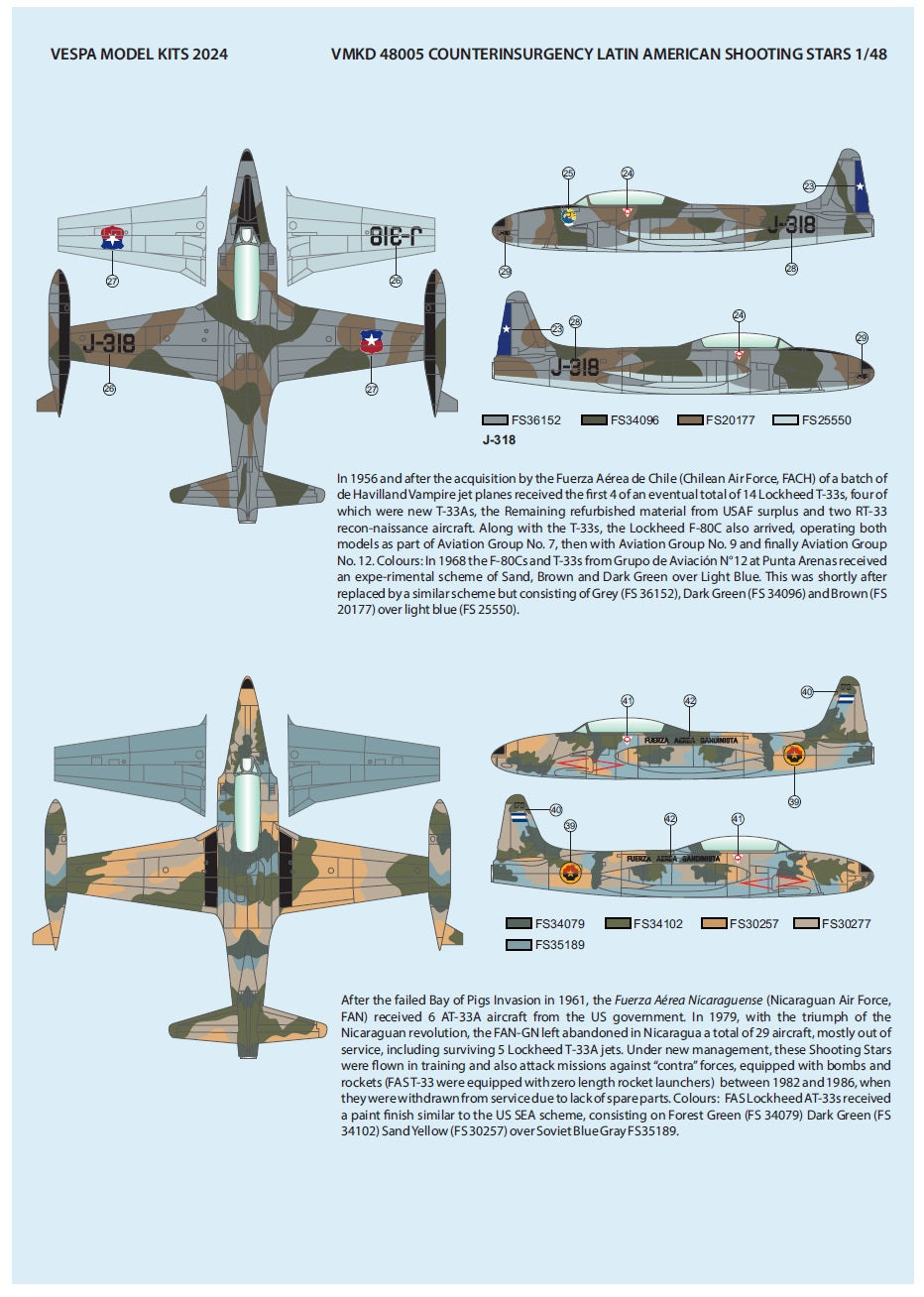 Vespa Models VD48005 1:48 Latin American Counter-Insurgency Shooting Stars