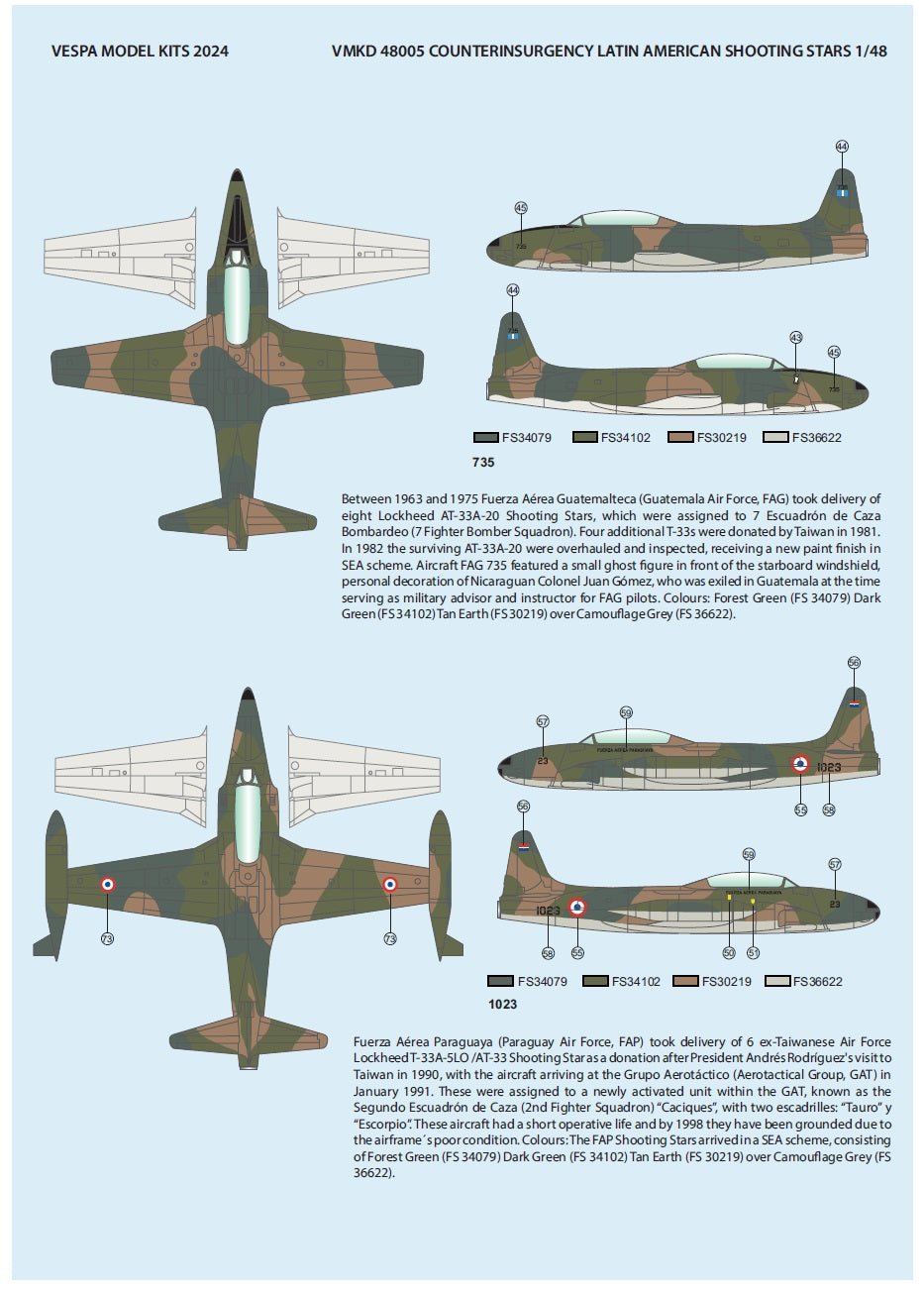 Vespa Models VD48005 1:48 Latin American Counter-Insurgency Shooting Stars