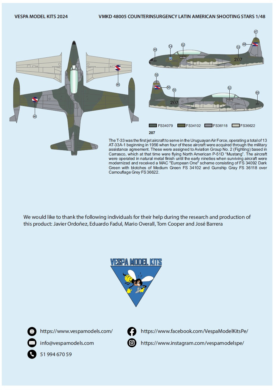 Vespa Models VD48005 1:48 Latin American Counter-Insurgency Shooting Stars