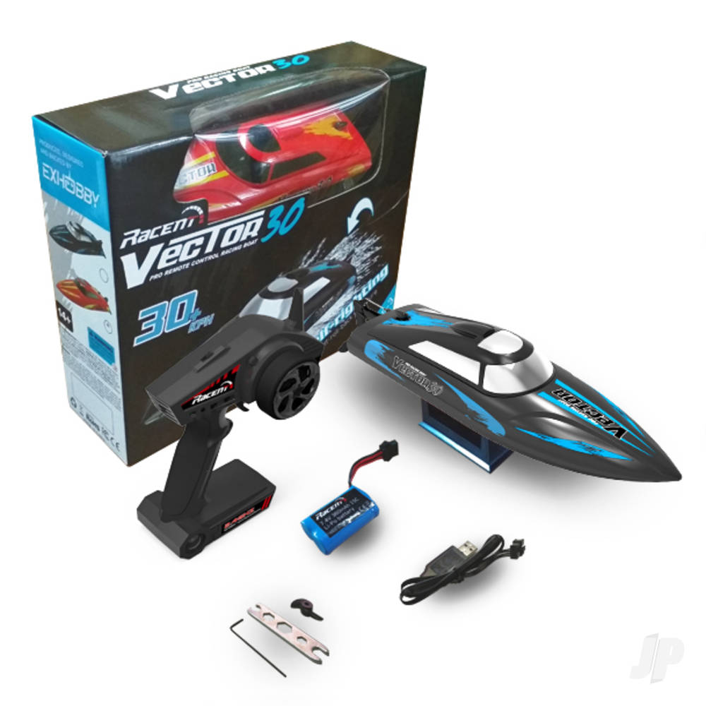 Volantex Vector 30 Brushed RTR Racing Boat (Black) 79503RB