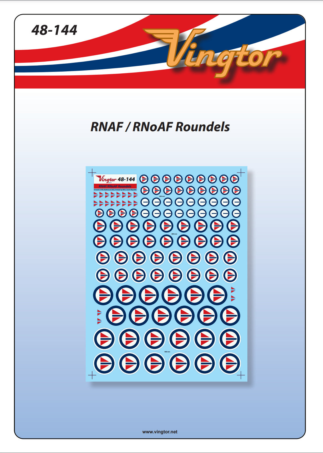 Vingtor Decals VTH48-144 1:48 RNAF/RNoAF Roundels