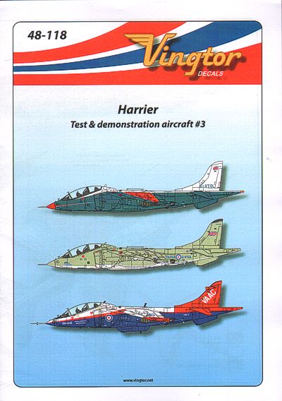 Vingtor Decals VTH48-118 1:48 BAe Harrier