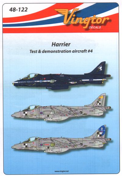 Vingtor Decals VTH48-122 1:48 BAe Harrier