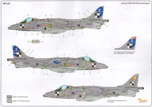 Vingtor Decals VTH48-122 1:48 BAe Harrier