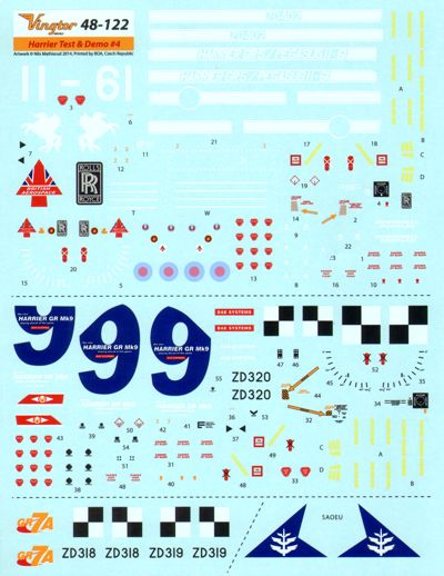 Vingtor Decals VTH48-122 1:48 BAe Harrier