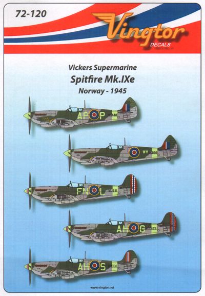 Vingtor Decals VTH72120 1:72 Supermarine Spitfire Mk.IXe