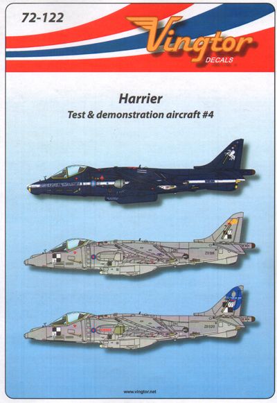 Vingtor Decals VTH72122 1:72 BAe Harrier