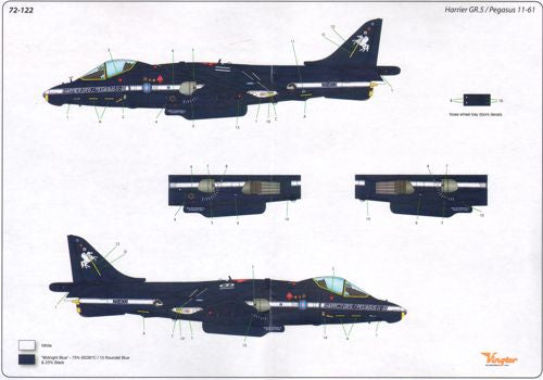 Vingtor Decals VTH72122 1:72 BAe Harrier