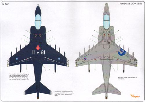 Vingtor Decals VTH72122 1:72 BAe Harrier