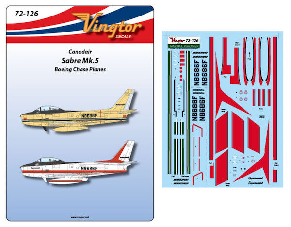 Vingtor Decals VTH72126 1:72 Canadair Sabre Mk.5