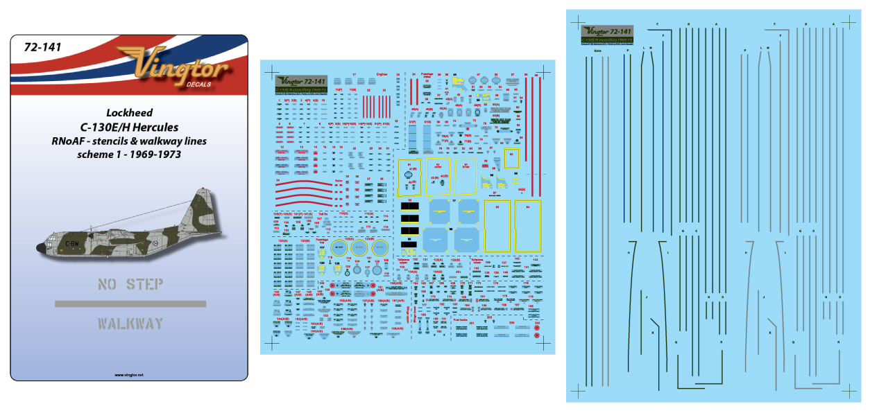 Vingtor Decals VTH72141 1:72 Lockheed C-130E/H Hercules, RNoAF