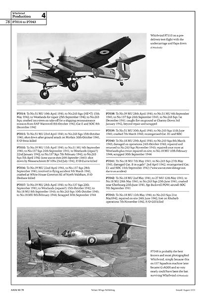 Valiant Wings Publishing VWPAA-04 Westland Whirlwind Airframe Album