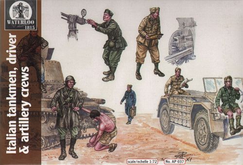 Waterloo 1815 WLAP037 WWII Italian Tank and Artillery Crew 1:72