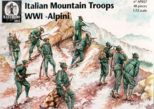 Waterloo 1815 WLAP057 1:72 ITALIAN MOUNTAIN TROOPS WWI Alpini x 45 pieces