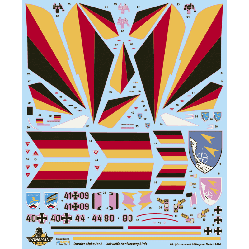 Wingman WMD48010 1:48 Alpha Jet Luftwaffe anniversary birds scheme