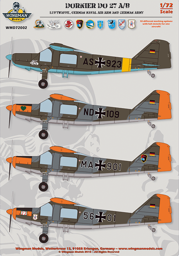 Wingman Models WMD72002 1:72 Dornier Do-27A/B