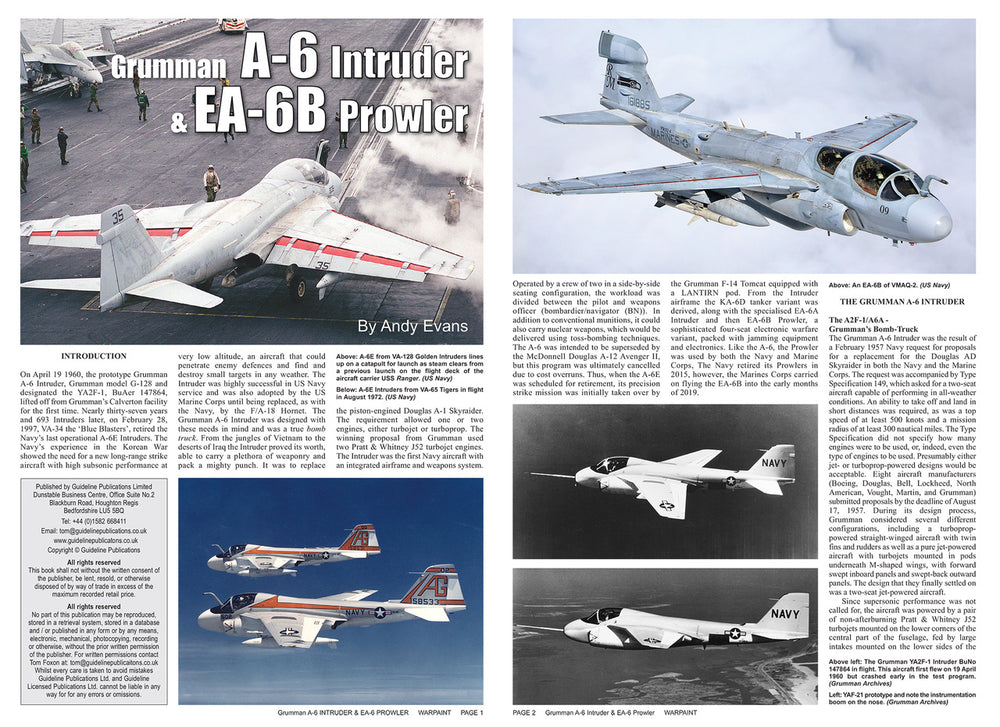 Warpaint Series WPS146 Grumman A-6 Intruder and EA-6B Prowler