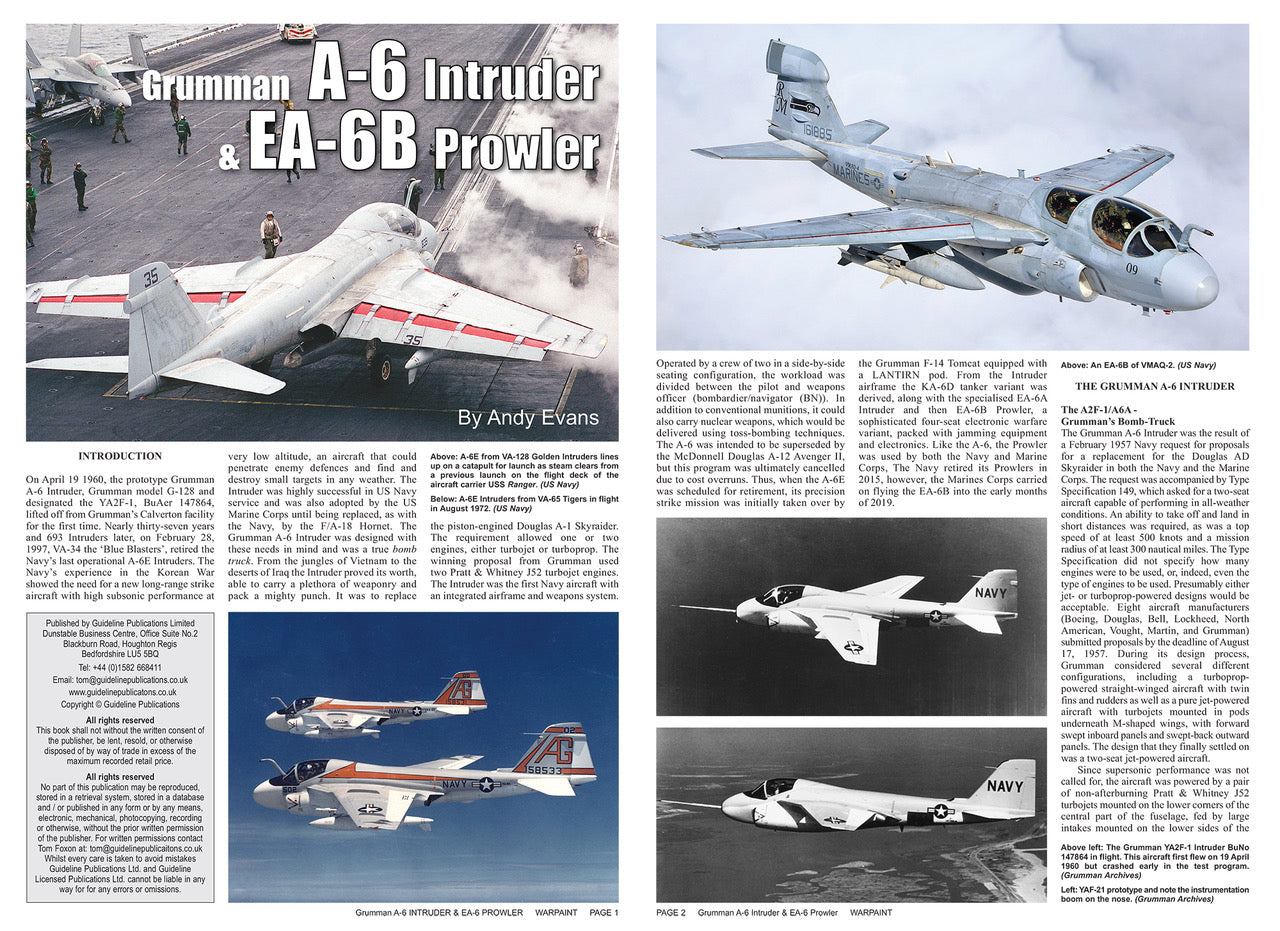 Warpaint Series WPS146 Grumman A-6 Intruder and EA-6B Prowler