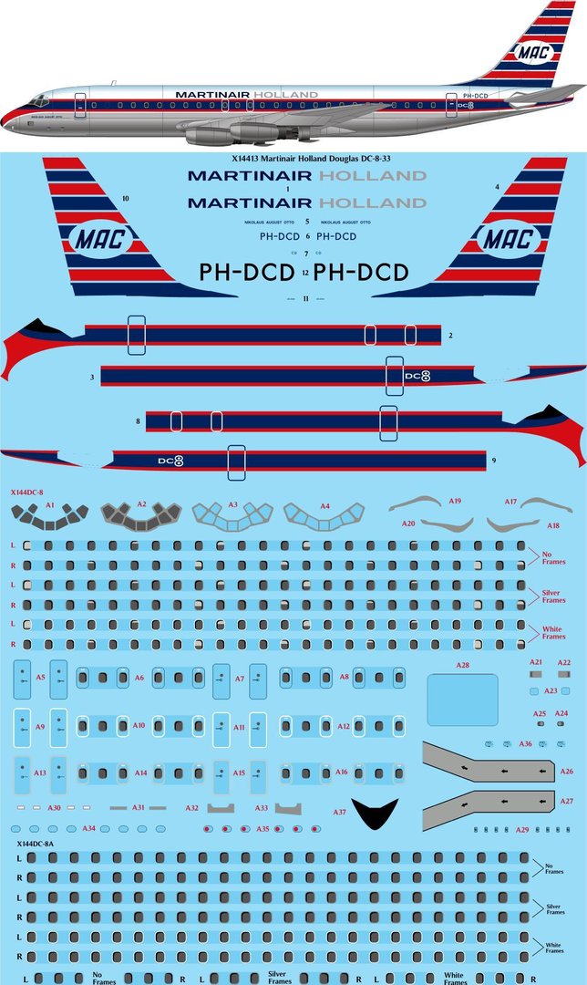 26 Decals X14413 1:144 Martinair Holland