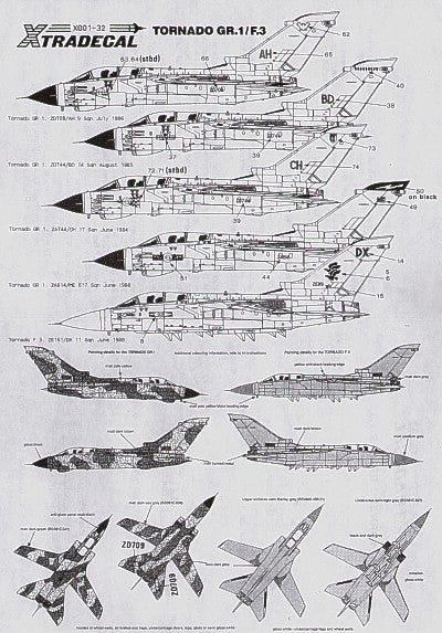 Xtradecal X32001 1:32 Panavia Tornado GR.1/F.3