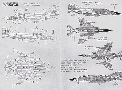 Xtradecal X32003 1:32 McDonnell RF-4C Phantom