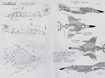 Xtradecal X32003 1:32 McDonnell RF-4C Phantom