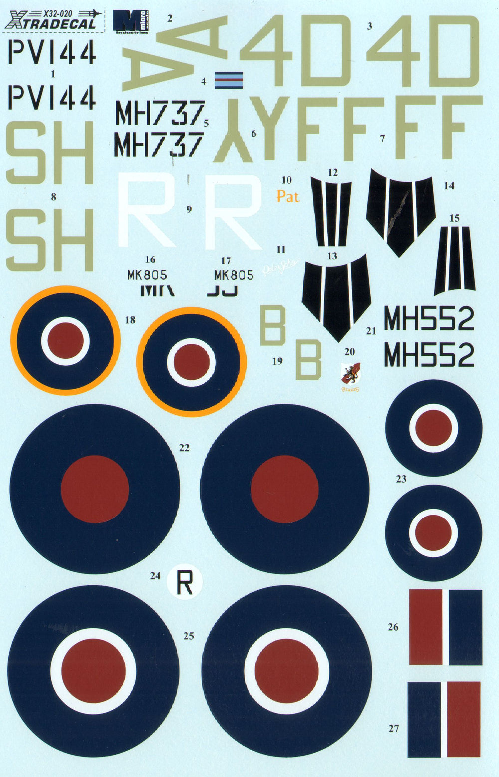 Xtradecal X32020 1:32 Supermarine Spitfire Mk.IXc