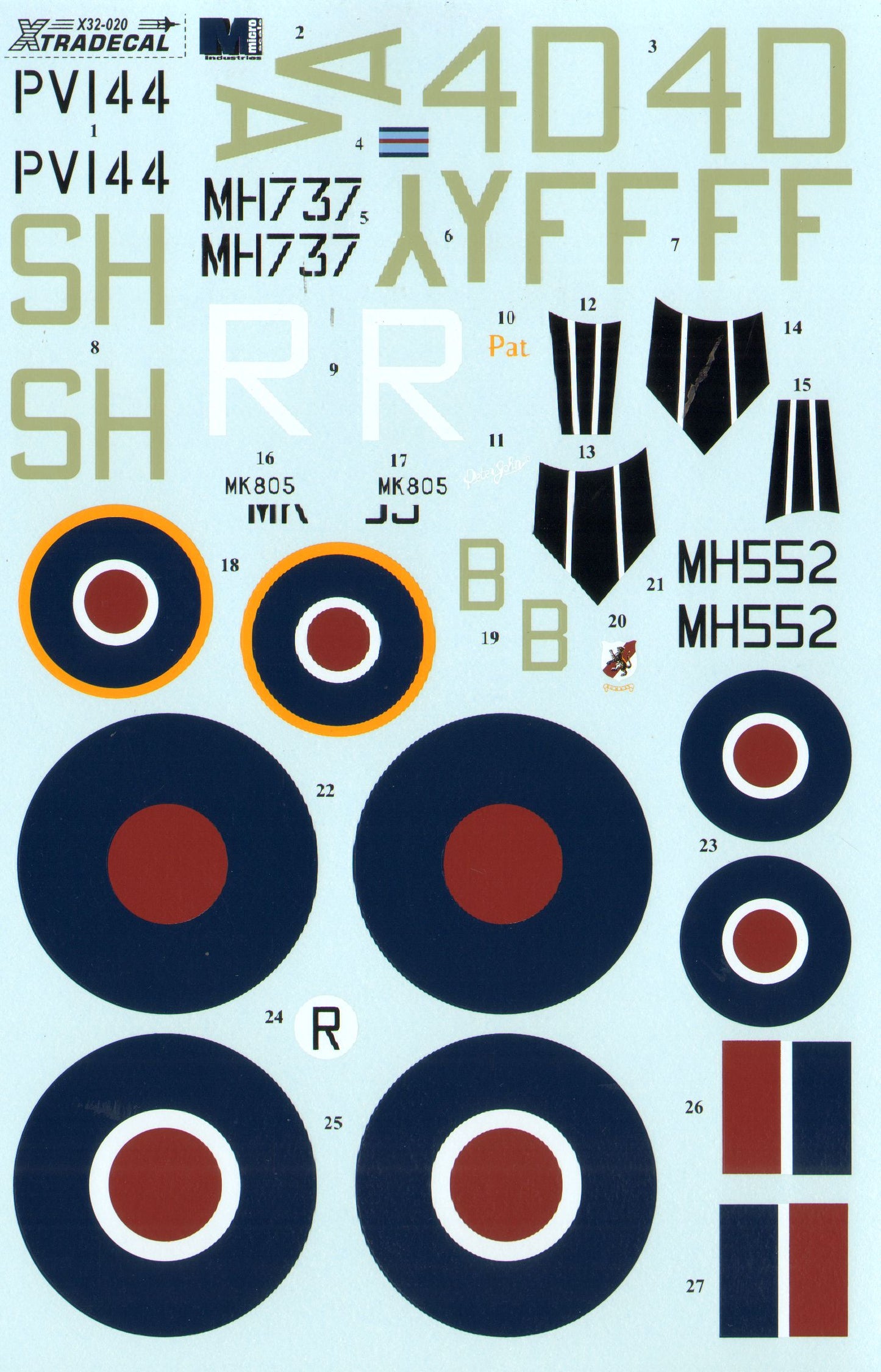 Xtradecal X32020 1:32 Supermarine Spitfire Mk.IXc