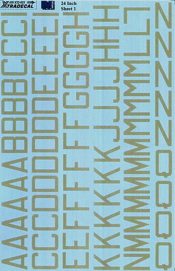 Xtradecal X32023 RAF Code Letters and Numbers Sky 24 inch 1:32