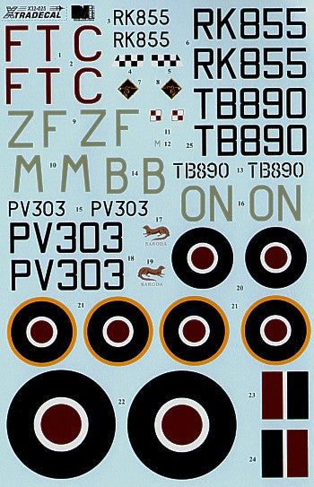 Xtradecal X32025 1:32 Supermarine Spitfire Mk.IXe/Mk.XVIe