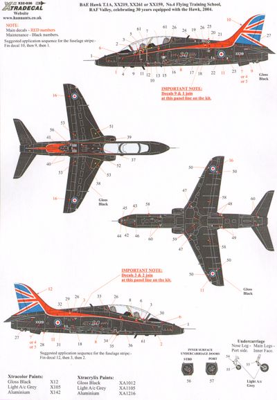 Xtradecal X32036 BAe Hawk T.1A 30th Anniversary 1974-2004 1:32