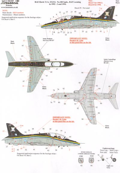 Xtradecal X32037 1:32 BAe Hawk T.1A