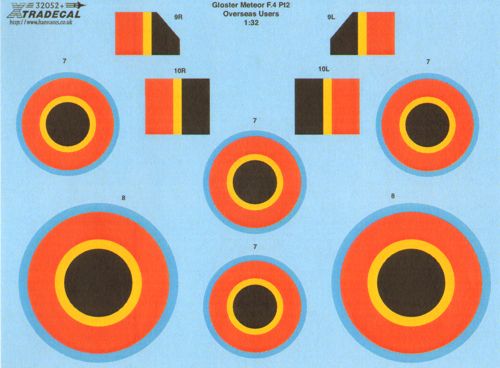 Xtradecal X32052 1:32 Gloster Meteor F.4 with Overseas Operators
