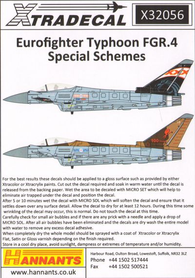 Xtradecal X32056 1:32 Eurofighter Typhoon FGR.4