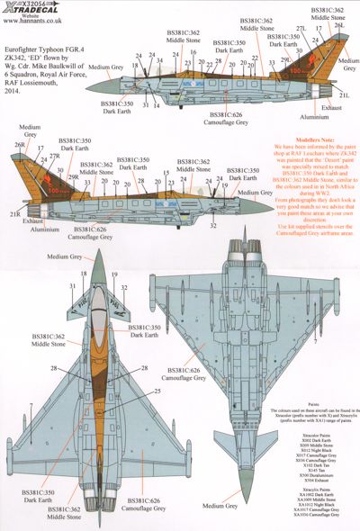 Xtradecal X32056 1:32 Eurofighter Typhoon FGR.4