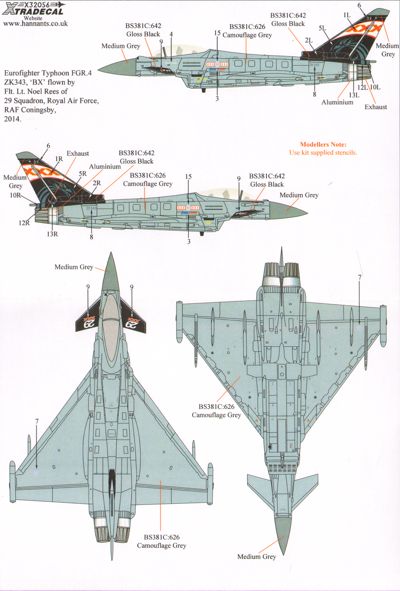 Xtradecal X32056 1:32 Eurofighter Typhoon FGR.4