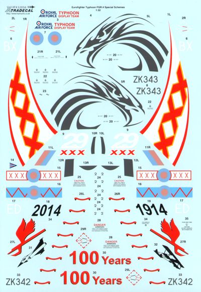 Xtradecal X32056 1:32 Eurofighter Typhoon FGR.4