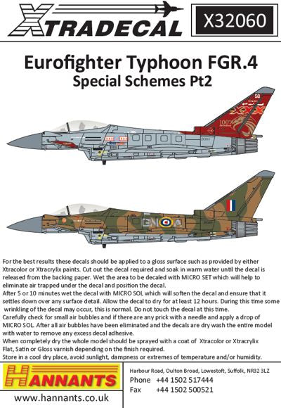Xtradecal X32060 1:32 Eurofighter Typhoon FGR.4 29