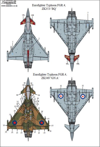 Xtradecal X32060 1:32 Eurofighter Typhoon FGR.4 29
