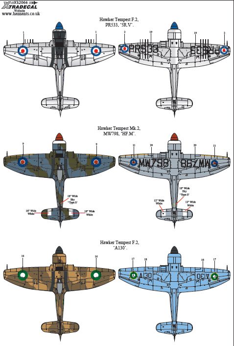 Xtradecal X32066 1:32 Hawker Tempest Mk.II