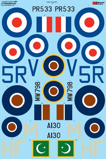 Xtradecal X32066 1:32 Hawker Tempest Mk.II