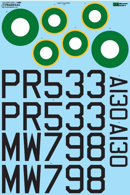 Xtradecal X32066 1:32 Hawker Tempest Mk.II