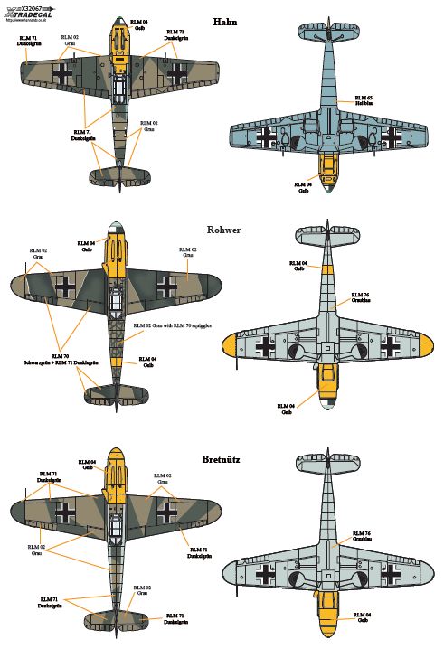 Xtradecal X32067 1:32 REPRINTED!! Messerschmitt Bf-109s with Stab markings Pt 2