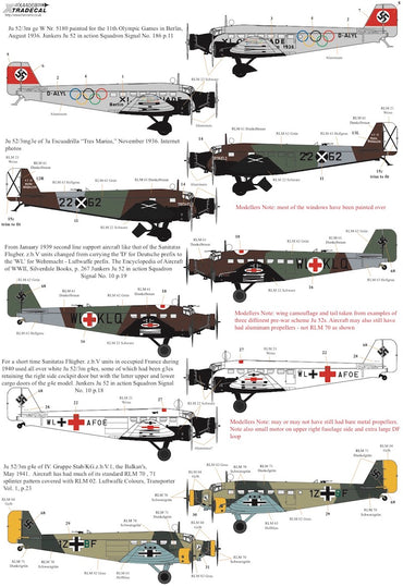 Xtradecal X44008 1:144 Junkers Ju-52/3m