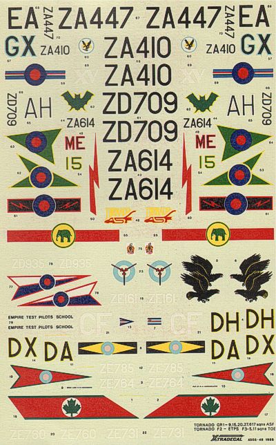 Xtradecal X48003 1:48 Panavia Tornado GR.1/F.2/F.3