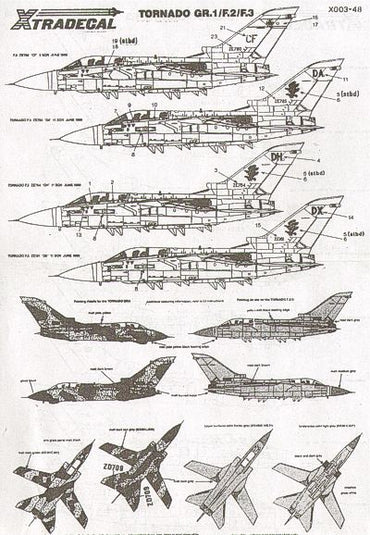 Xtradecal X48003 1:48 Panavia Tornado GR.1/F.2/F.3
