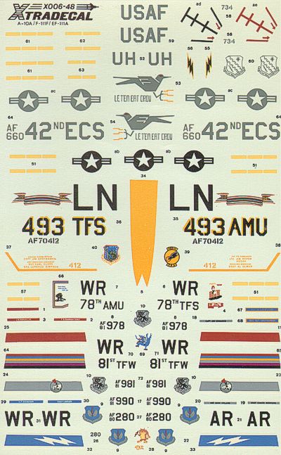 Xtradecal X48006 1:48 USAFE Pt 2.